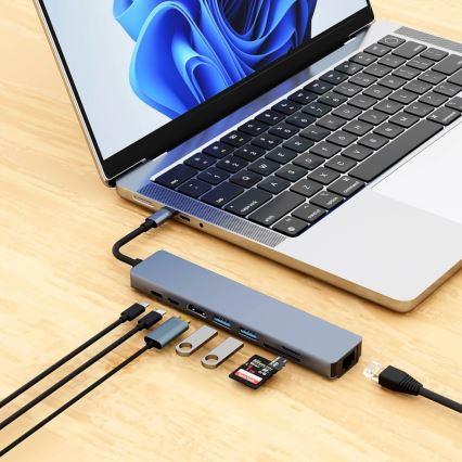 Aligator AHUB001 - hub USB-C 8w1