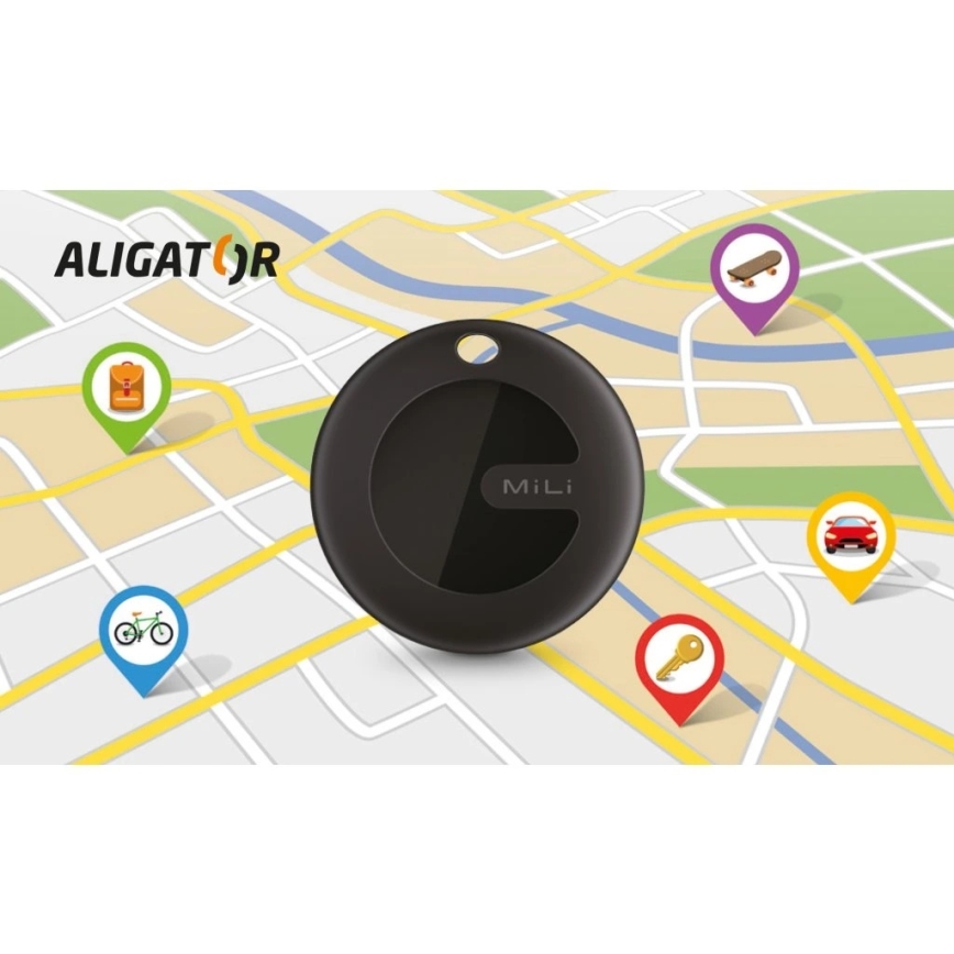 Aligator APD003 - Lokalizator MiTag 1xCR2032 IP67 czarny
