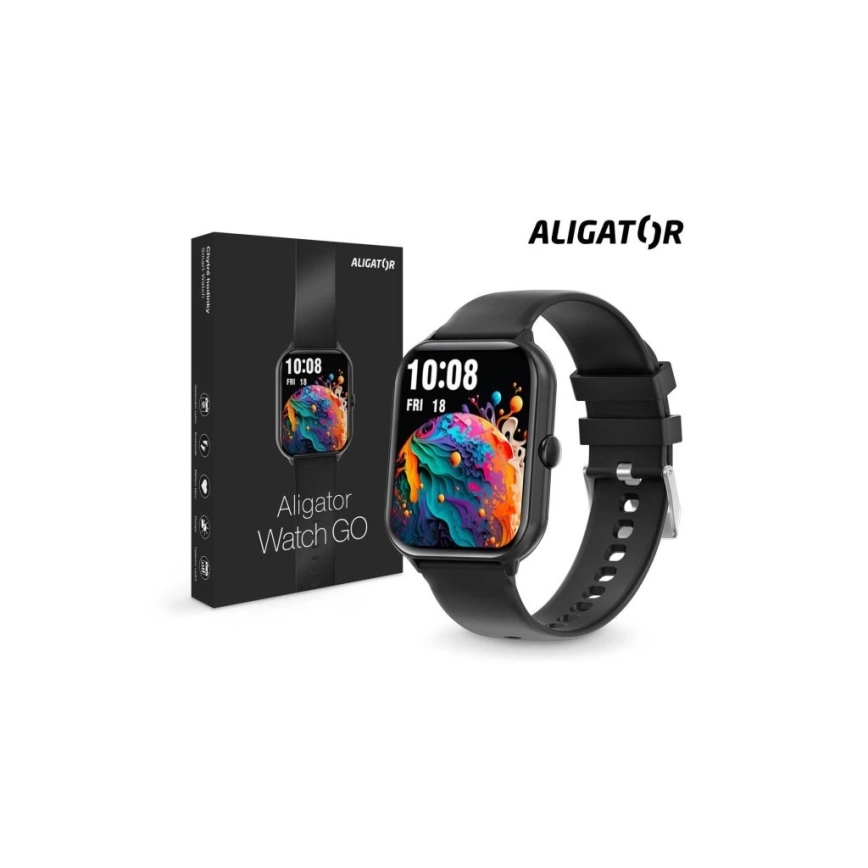 Aligator AW10BK - Smartwatch Watch GO 220 mAh IP67 czarny
