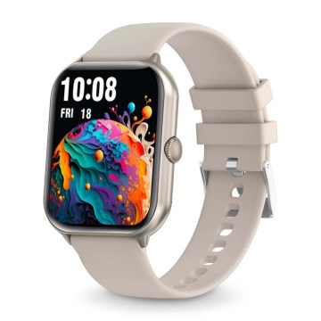 Aligator AW10SR - Inteligentny zegarek Watch GO 220 mAh IP67 kremowy