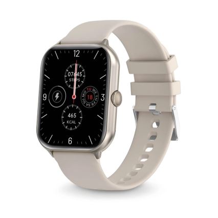 Aligator AW10SR - Inteligentny zegarek Watch GO 220 mAh IP67 kremowy