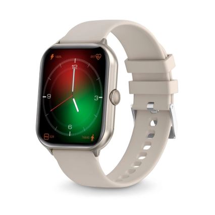 Aligator AW10SR - Inteligentny zegarek Watch GO 220 mAh IP67 kremowy