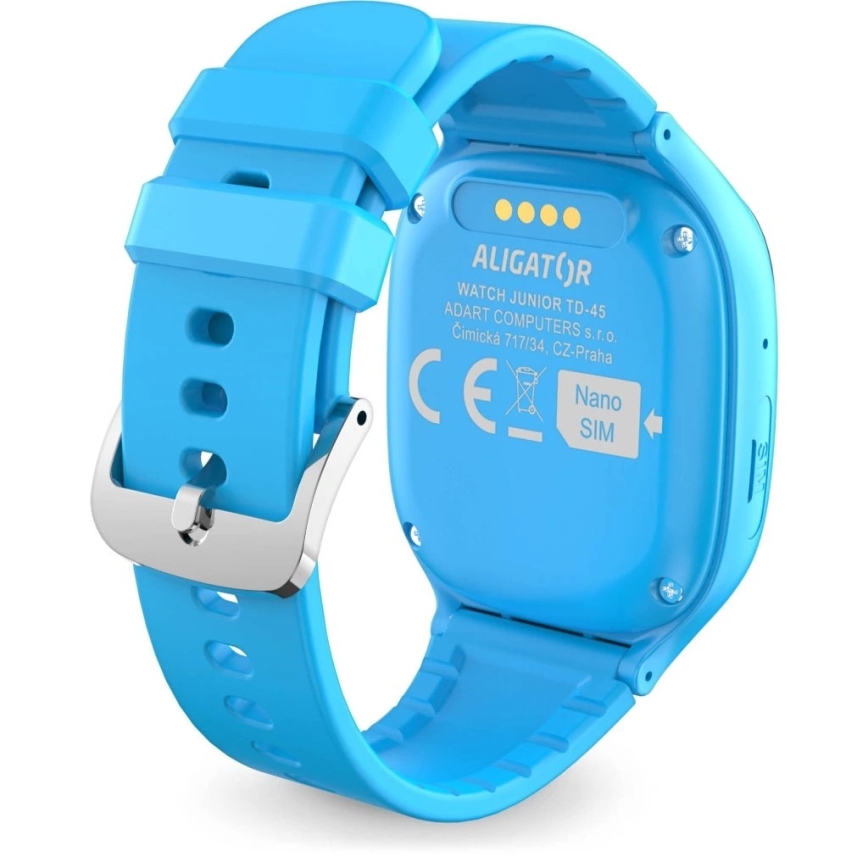 Aligator AW11BE - Inteligentny zegarek Watch Junior 2 450 mAh IP67 Wi-Fi niebieski
