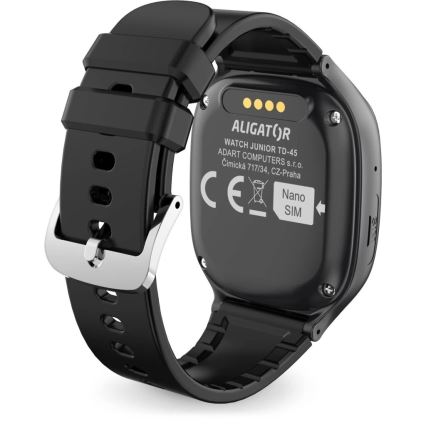 Aligator AW11BK - Smartwatch Watch Junior 2 450 mAh IP67 Wi-Fi czarny
