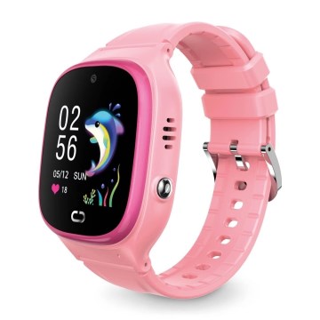 Aligator AW11PK - inteligentny zegarek Watch Junior 2 450 mAh IP67 Wi-Fi różowy