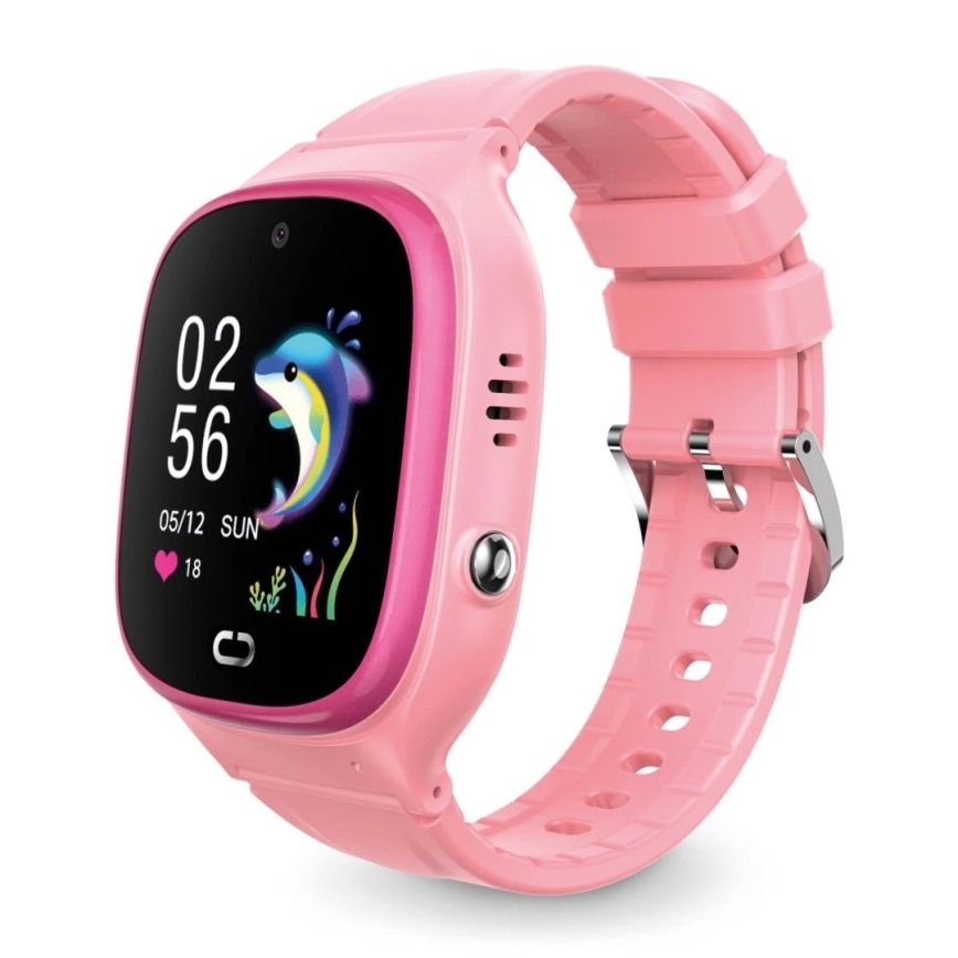 Aligator AW11PK - inteligentny zegarek Watch Junior 2 450 mAh IP67 Wi-Fi różowy