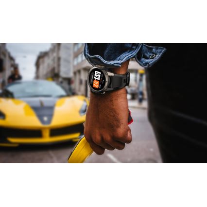 Aligator AW12BK - Smartwatch z GPS, 500 mAh, IP69K, czarny