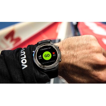 Aligator AW12BK - Smartwatch z GPS, 500 mAh, IP69K, czarny