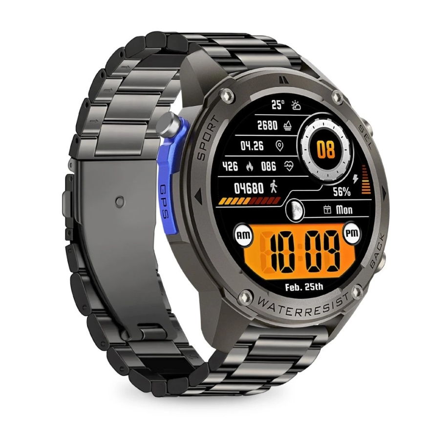 Aligator AW12BK - Smartwatch z GPS, 500 mAh, IP69K, czarny