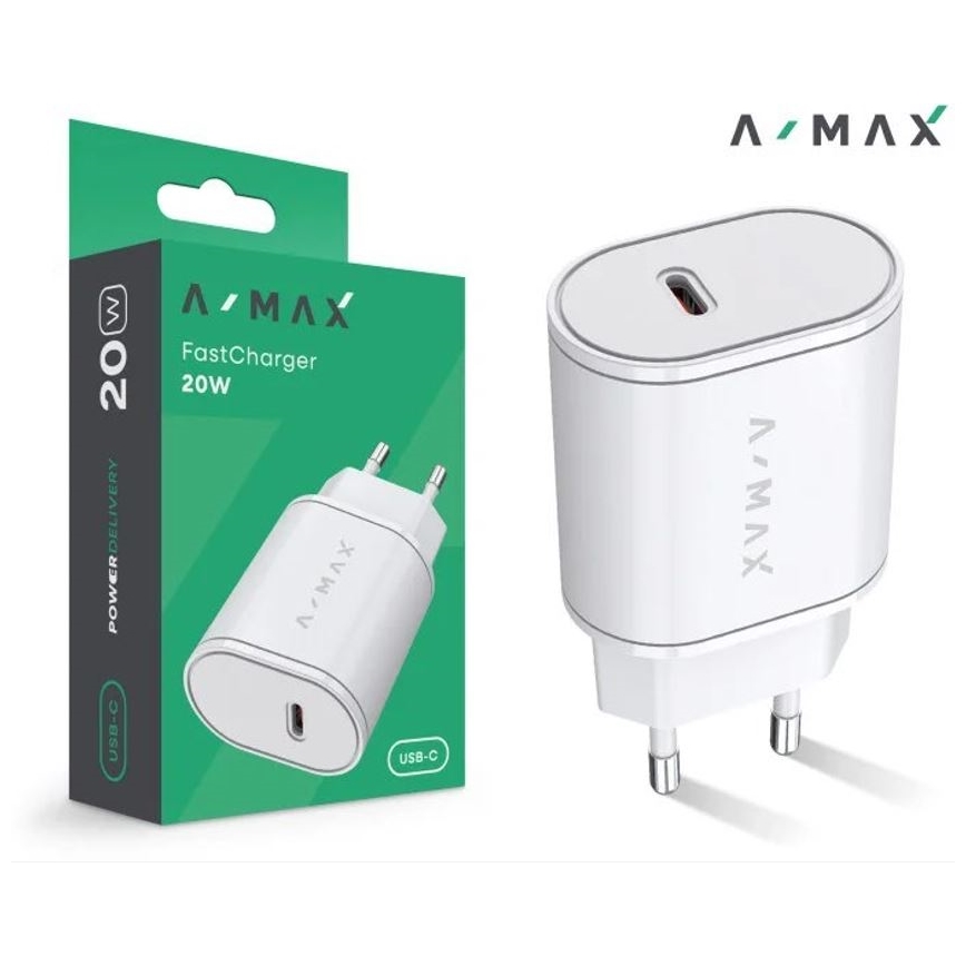 Aligator AX0001V - Szybka ładowarka A-MAX Power Delivery 20W USB-C biała