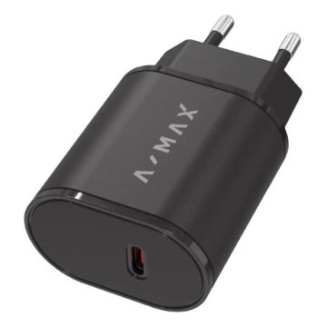 Aligator AX0002V - Szybka ładowarka A-MAX Power Delivery 20W USB-C czarna