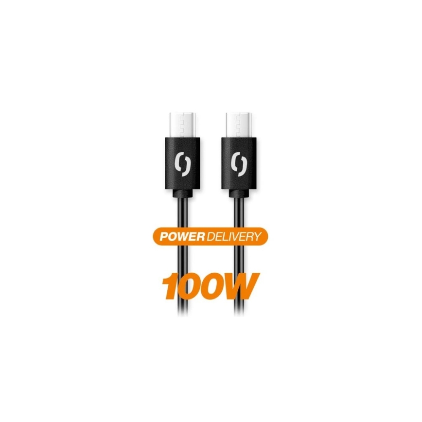 Aligator DATKP46 - kabel USB-C/USB-C 100 W z technologią USB Power Delivery, 1,5 m, czarny