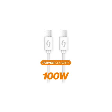 Aligator DATKP47 - kabel USB-C/USB-C 100 W Power Delivery (PD), 1,5 m, biały