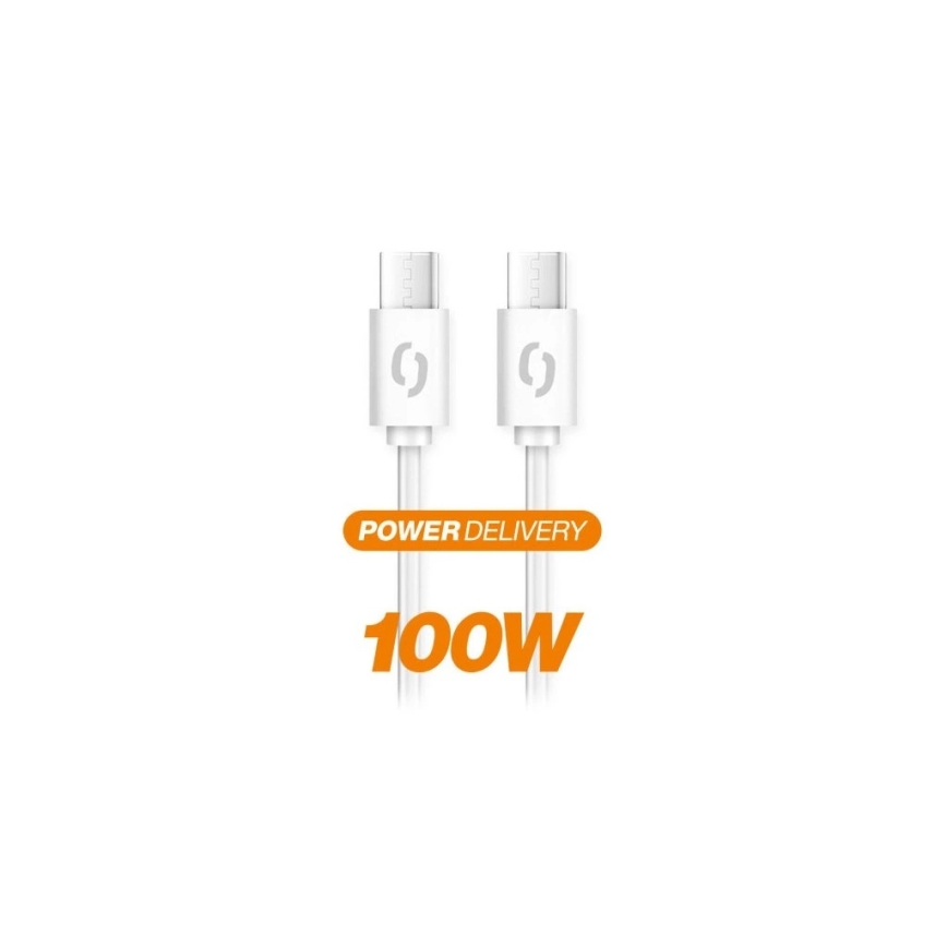 Aligator DATKP47 - kabel USB-C/USB-C 100 W Power Delivery (PD), 1,5 m, biały
