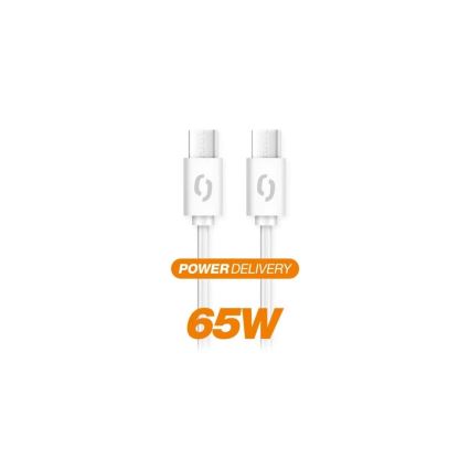 Aligator DATKP49 - kabel USB USB-C/USB-C 65 W Power Delivery 1,5 m biały
