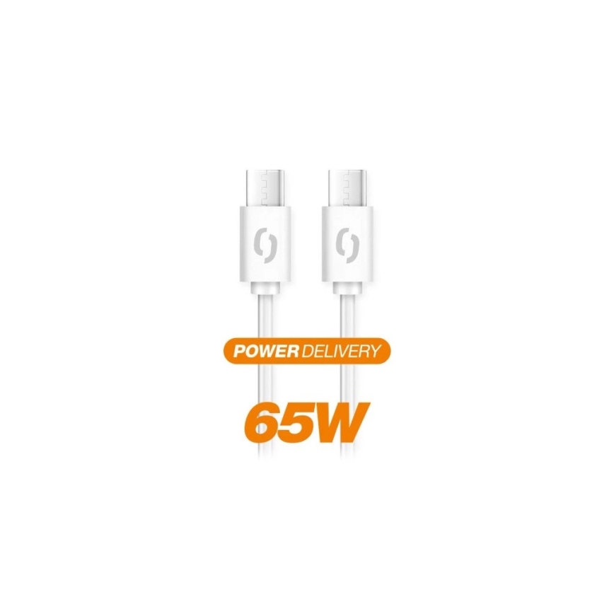 Aligator DATKP49 - kabel USB USB-C/USB-C 65 W Power Delivery 1,5 m biały