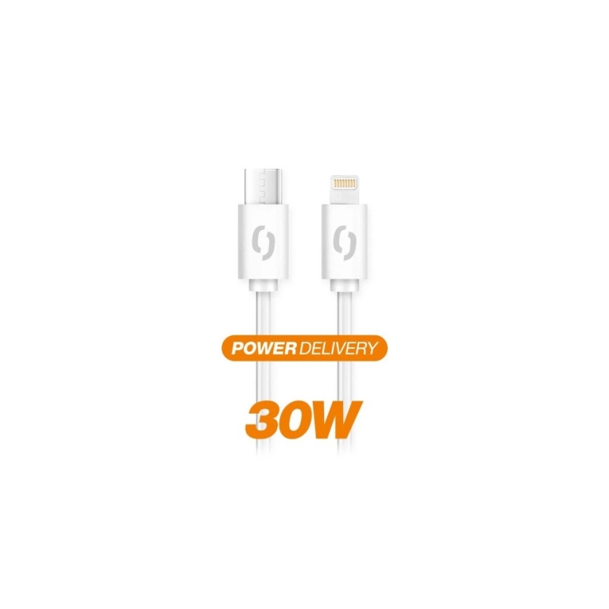 Aligator DATKP51 - kabel USB USB-C / Lightning 30 W Power Delivery 1,5 m biały