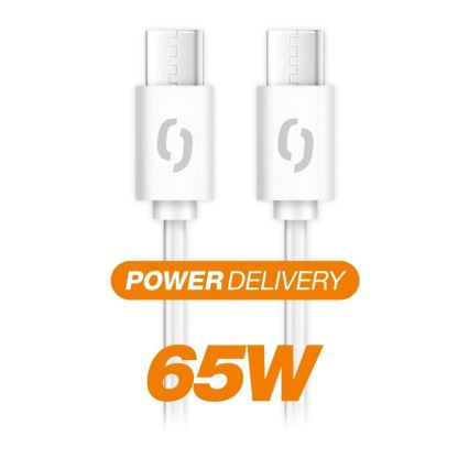 Aligator DATKP55 - kabel USB-C / USB-C 65W Power Delivery 0,5 m biały