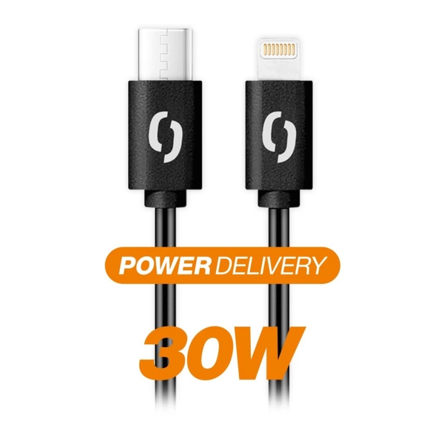 Aligator DATKP60 - kabel USB USB-C / Lightning 30W Power Delivery 2,5m czarny