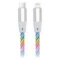 Aligator DATKP63 - kabel USB USB-C / Lightning z podświetleniem LED 30W Power Delivery 1,2m