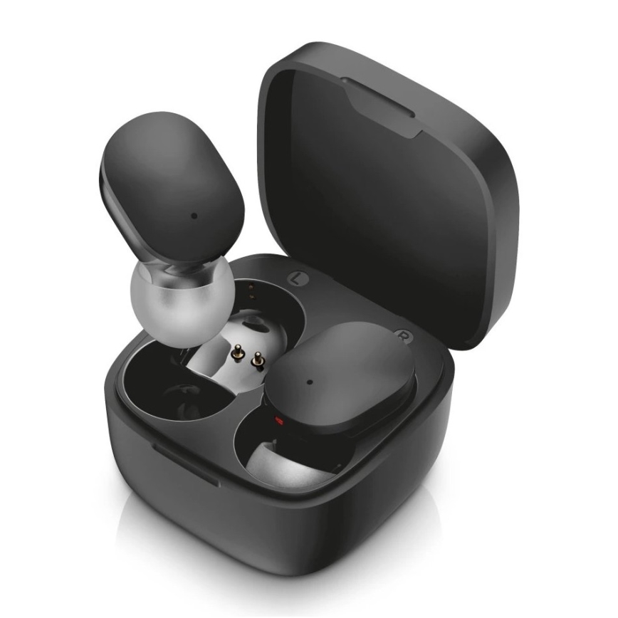 Aligator TWS05 - Bezprzewodowe słuchawki Pods LITE 200 mAh + 2x 30 mAh IP30 czarne