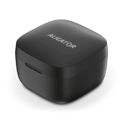 Aligator TWS05 - Bezprzewodowe słuchawki Pods LITE 200 mAh + 2x 30 mAh IP30 czarne