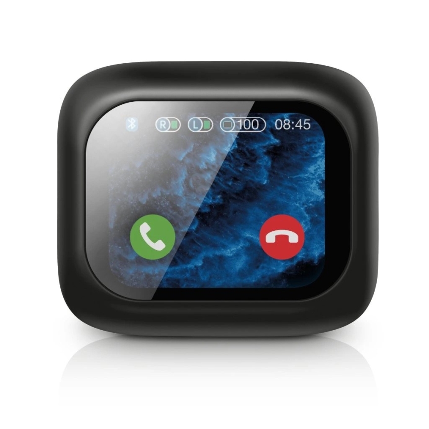 Aligator TWS07 - Bezprzewodowe słuchawki typu Pods z wyświetlaczem LCD i ANC, 400 mAh + 2x 40 mAh, IP30, czarne