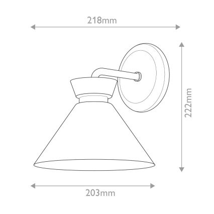 Alora Mood - Kinkiet HALSTON 1xE14/40W/230V czarny