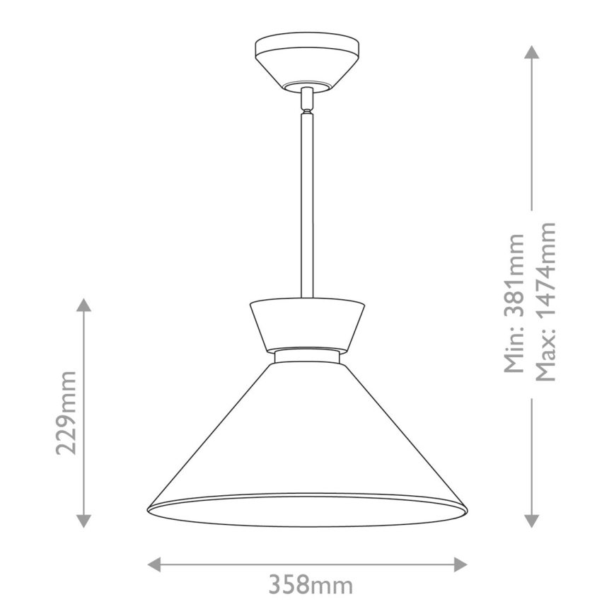 Alora Mood - Lampa wisząca na pręcie HALSTON 1xE27/60W/230V złota