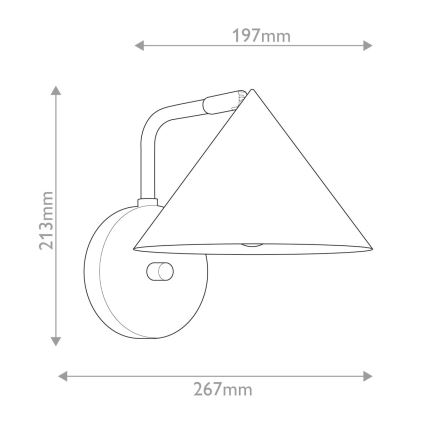 Alora Mood - Kinkiet REMYCK 1xE27/60W/230V czarny