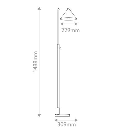 Alora Mood - Lampa podłogowa REMYCK 1xE27/60W/230V czarna