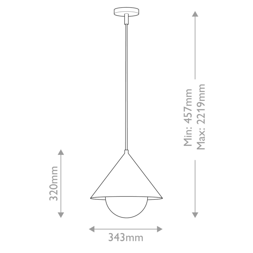 Alora Mood - Lampa wisząca na lince REMYCK 1xE27/60W/230V średnica 34,3 cm złota