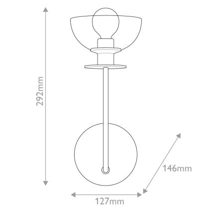 Alora Mood - Kinkiet SYLVIA 1xE14/40W/230V czarny