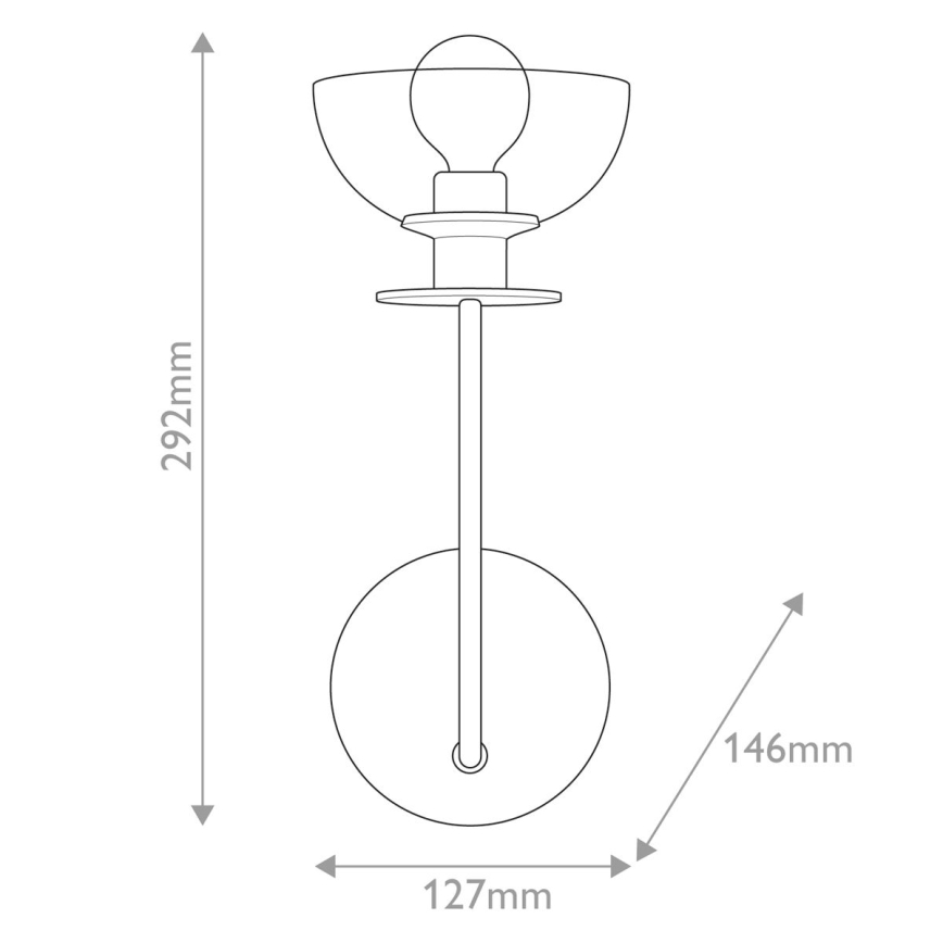 Alora Mood - Kinkiet SYLVIA 1xE14/40W/230V czarny
