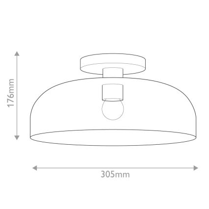 Alora Mood - Lampa sufitowa SYLVIA 1xE27/60W/230V czarna
