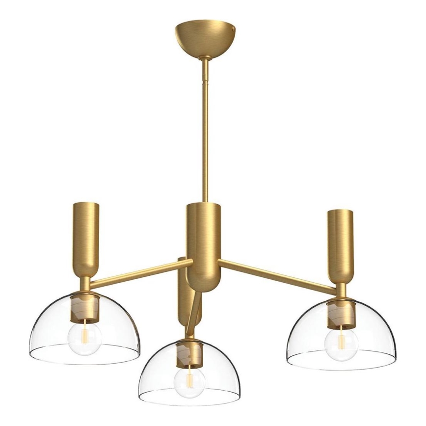 Alora Mood - Żyrandol na drążku JUDE 3xE27/60W/230V śr. 96,8 cm mosiądz
