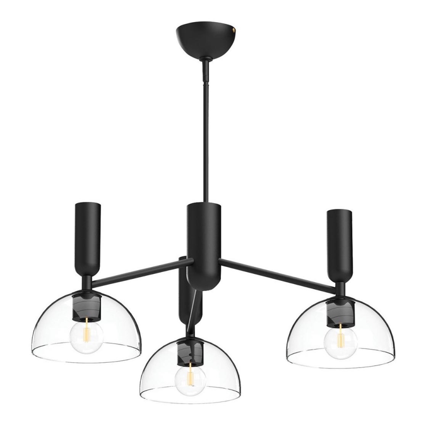Alora Mood - Żyrandol na rurce JUDE 3xE27/60W/230V czarny