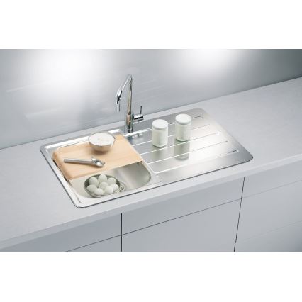 ALVEUS 1065560 - Zlew kuchenny LINE 86x50 cm matowy stal/satyna