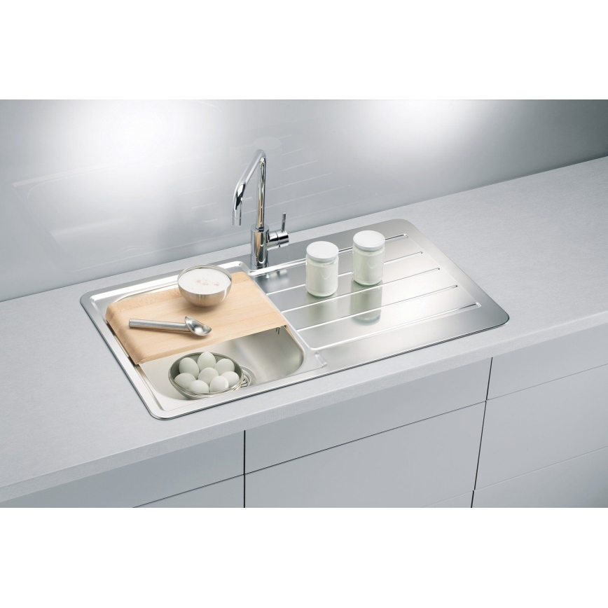 ALVEUS 1065560 - Zlew kuchenny LINE 86x50 cm matowy stal/satyna