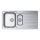 ALVEUS 1082440 - Zlew kuchenny LINE 98x50 cm matowy stal/satyna