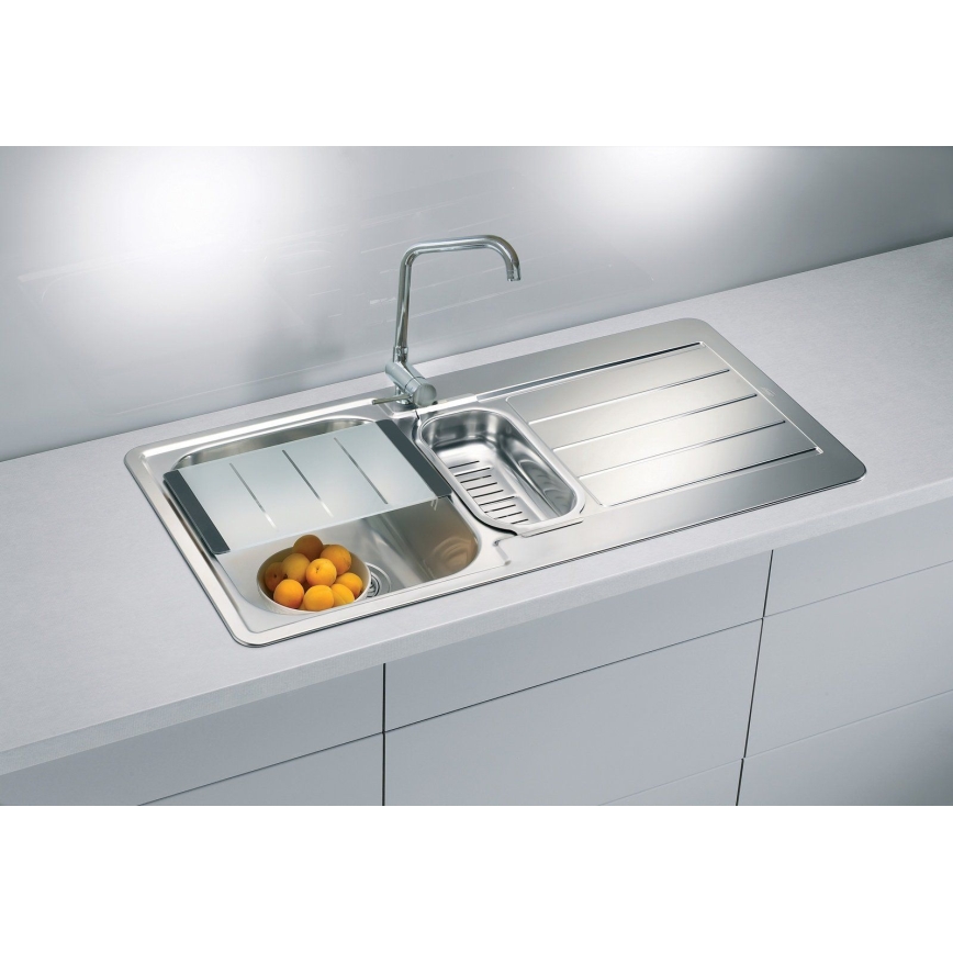 ALVEUS 1082440 - Zlew kuchenny LINE 98x50 cm matowy stal/satyna