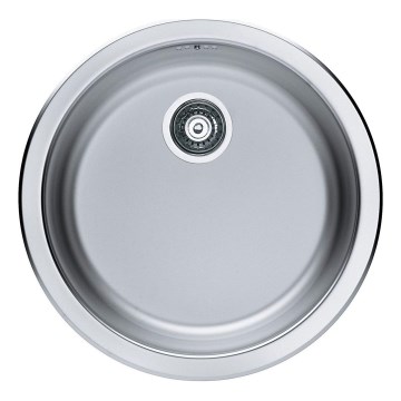 ALVEUS 1084837 - Zlew kuchenny FORM śr. 45 cm matowy stal/satyna, duży wylot