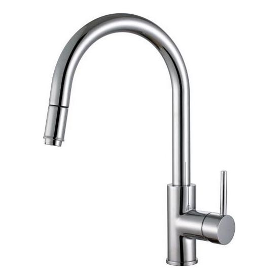 ALVEUS 1129021 - Bateria kuchenna z wyciąganą wylewką DELOS 38 cm chrom błyszczący