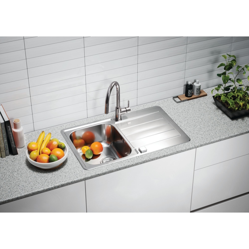 ALVEUS 1136608 - Zlew kuchenny LINE 79x50 cm stal nierdzewna/satin, bez mimośrodu