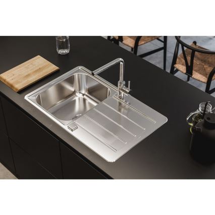 ALVEUS 1136608 - Zlew kuchenny LINE 79x50 cm stal nierdzewna/satin, bez mimośrodu