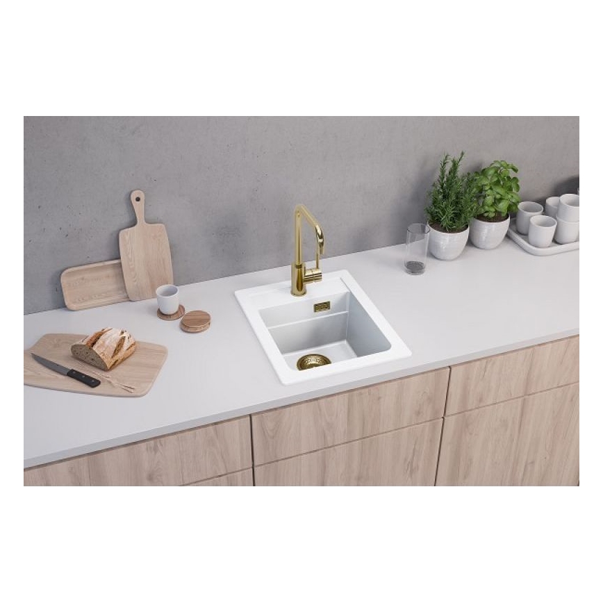 ALVEUS 1139079 - Zlew kuchenny ATROX 50x40 cm granit/biały