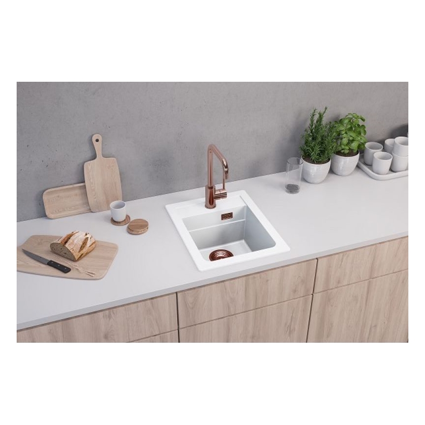 ALVEUS 1139079 - Zlew kuchenny ATROX 50x40 cm granit/biały