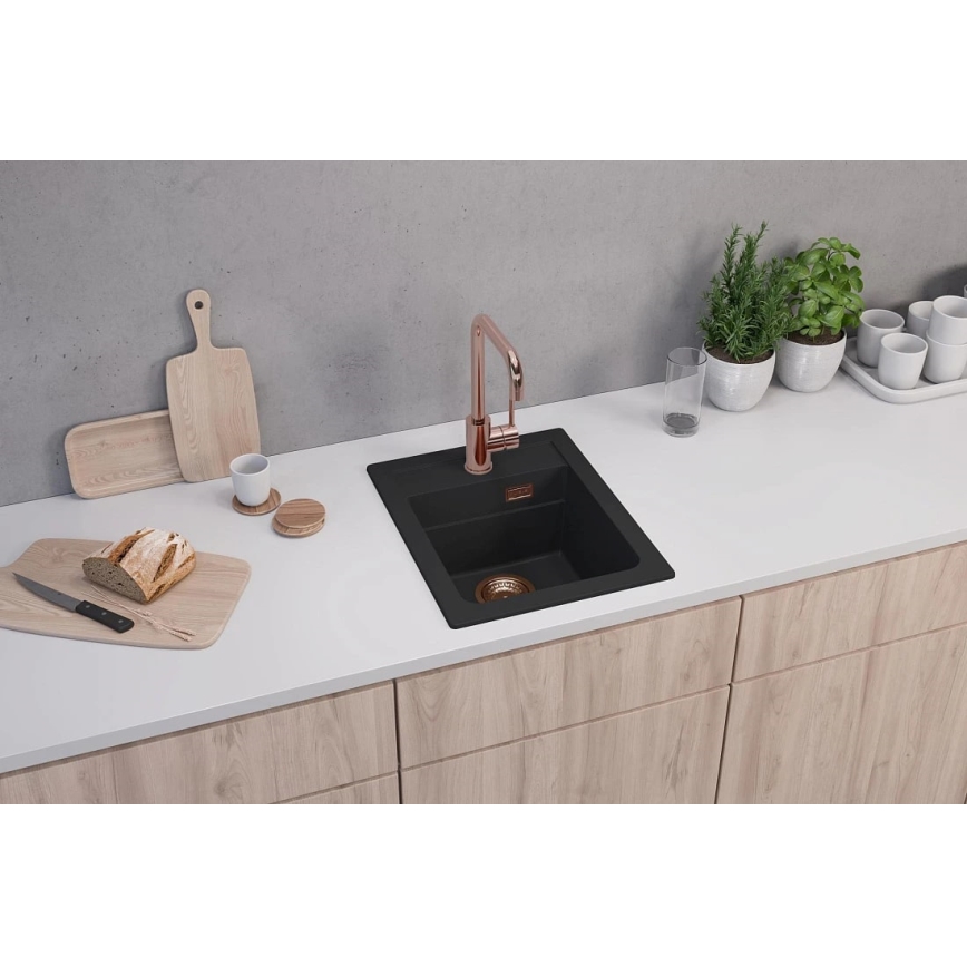 ALVEUS 1139771 - Zlew kuchenny ATROX 50x40 cm granit/czarny