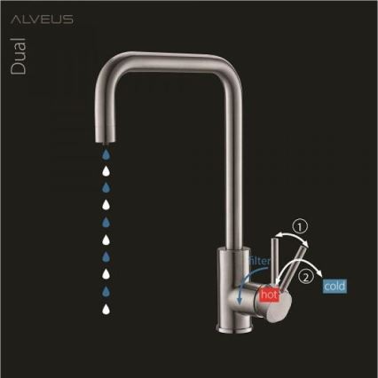 ALVEUS 1139812 - Bateria kuchenna DUAL 37 cm granit/czarny