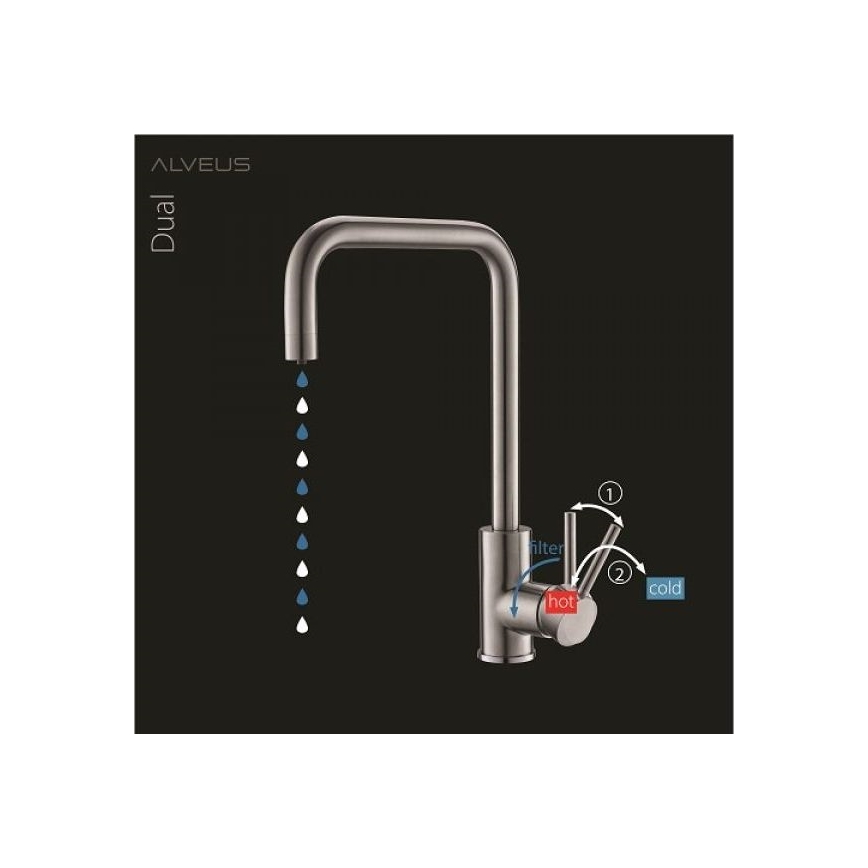 ALVEUS 1139812 - Bateria kuchenna DUAL 37 cm granit/czarny